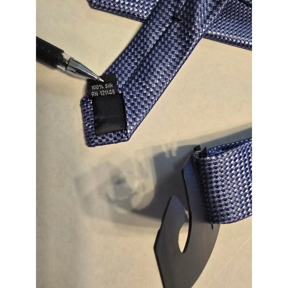 Michael Kors Necktie Blue Woven Silk Business Casual Professional‎